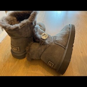 UGG - short boots with diamond buttons